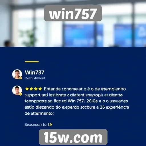 Desempenho do suporte ao cliente no win757